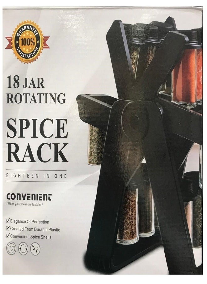 Generic - Rotating Spice Rack Organizer with 18 Glass Spice Jars, Revolving Spice Rack Set, 360° Degree Rotating Ferris Wheel Spice Rack - Image 1