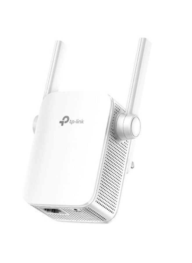تي بي-لينك تي آي موسع نطاق واي فاي TP-Link RE205 بتردد 2.4 جيجاهرتز و5 جيجاهرتز وسرعة واي فاي تصل إلى 750 ميجابت في الثانية، ثنائي النطاق، هوائي داخلي وخارجي (إيثرنت وADSL) (أبيض) - Image 1