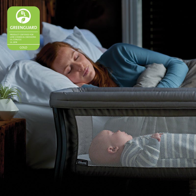 Chicco LullaGo Anywhere Portable Bassinet, Lightweight, Space-Saving with Waterproof Mattress and Fitted Sheet, Travel-Friendly, Includes Carry Bag, Lyric/Beige - Image 2