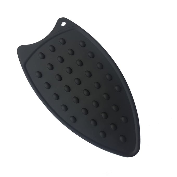 MULTIPURPOSE SILICONE IRON REST PAD FOR IRONING BOARD HOT RESISTANT MATSILICONE HEAT RESISTANT IRON REST PAD BLACK