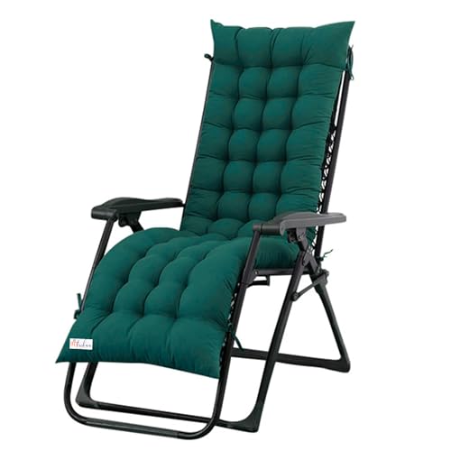 Maatrikaa Straight Long Comfortable Cotton Long Chair Cushion | Chair Pad | Rocking Chair Cushion for Indoor/Outdoor 50 x 18 Inches (Green) - Image 1