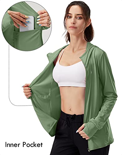 Soothfeel Women's UPF 50+ Sun Protection Hoodie Jacket Lightweight Long Sleeve Sun Shirt for Women with Pocket Hiking Outdoor - Image 3