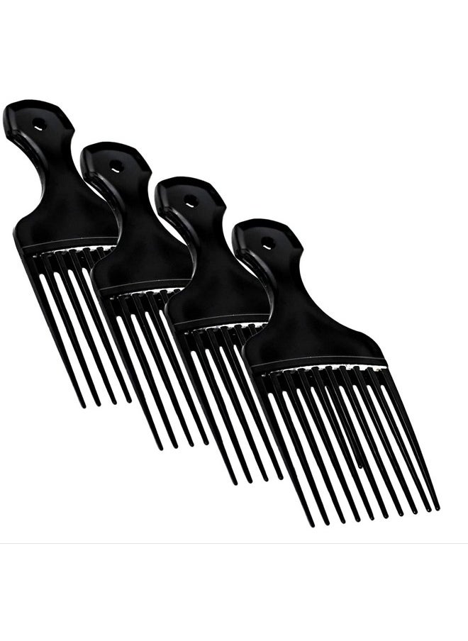 Vakly Vakly Hair Pick Comb - Wide Tooth Afro Lifts, Pack of 4 Combs - 5.25 Inch - for Hair Styling, Lifting, Detangling, Adding Volume for Long Curly and Thick Hair, Wigs and Beards for Men & Women  - Image 1