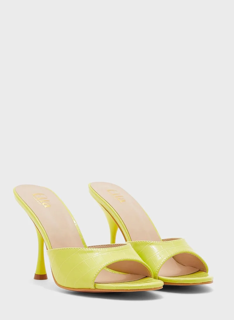 ELLA Croc Effect Mule Sandal