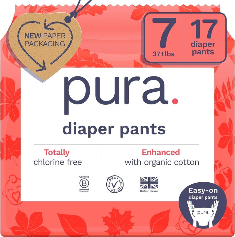 Pura Size 7 Diaper Pants - 17 Count - Image 1