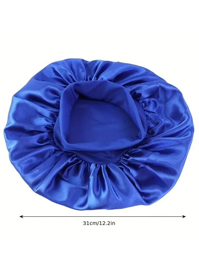 Rozino 4pcs/LOT Women'S Satin Solid Sleeping Hat Night Sleep Cap Hair Care Bonnet Nightcap For Women Men Unisex Cap bonnet - Image 3