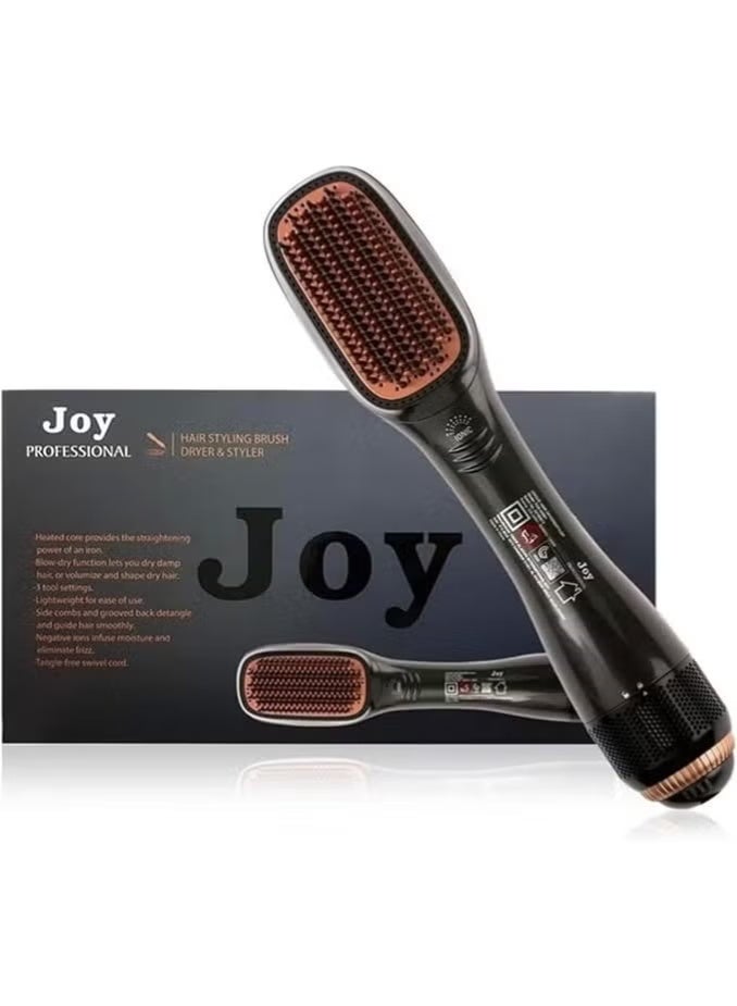 جوي كير (Joy Care) – جهاز 2 في 1 لتجفيف وتصفيف الشعر بتقنية السيراميك والأيونات؛ فرشاة هواء ساخن بإعدادات حرارة متعددة، وأداة لتجفيف وتصفيف الشعر للحصول على شعر ناعم وكثيف. - Image 1