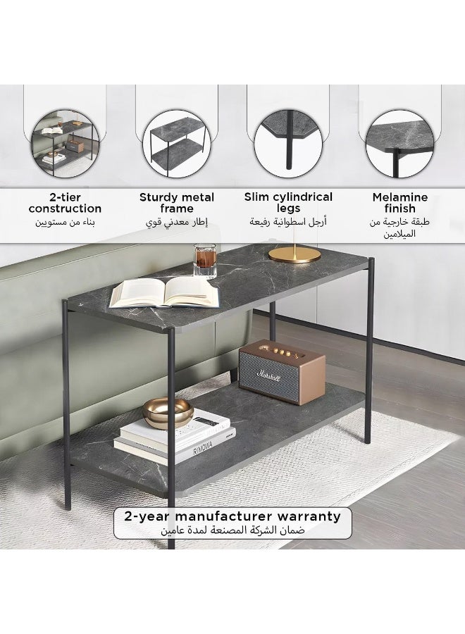 Home Box طاولة جانبية طويلة موفو لولا باللون الأسود - Image 5