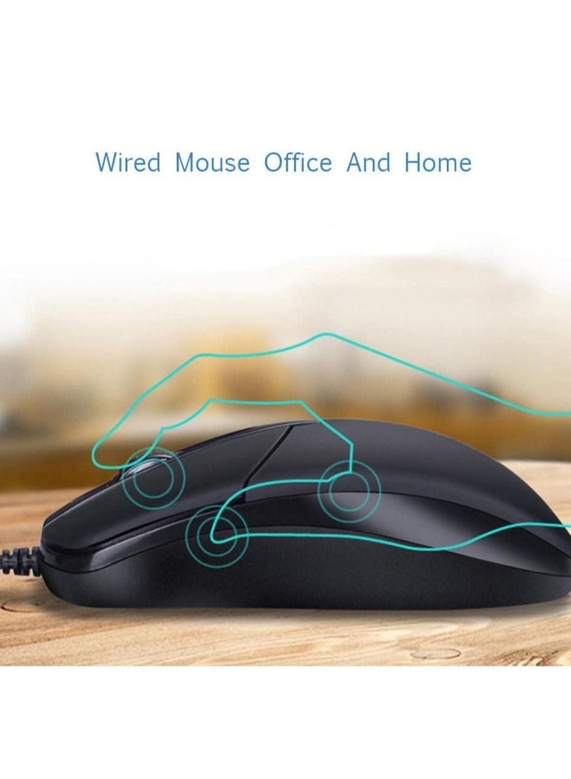 Set of 3 travel mouse pads, black color, small, slim, simple, smooth, for USB or wireless mouse, office, home, school, desktop computer desk, laptop, 7 x 8 inches.  - Image 2