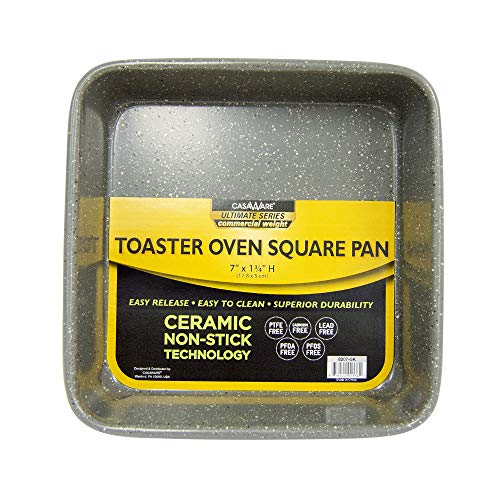 casaWare 3pc Ultimate Series Commercial Weight Toaster Oven Bakeware Set (Silver Granite) - Image 3