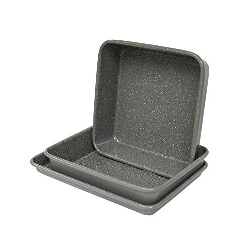 casaWare 3pc Ultimate Series Commercial Weight Toaster Oven Bakeware Set (Silver Granite) - Image 1