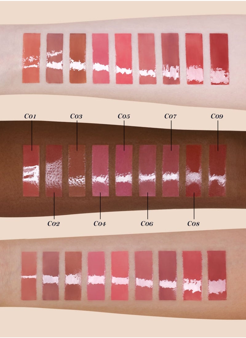 Flower Knows - Butterfly Cloud Collar Collection Glossy Lipstick Non-sticky Highly Pigmented Long-lasting Hydration Shiny Lipgloss - C05 Peach Blossom - Image 1