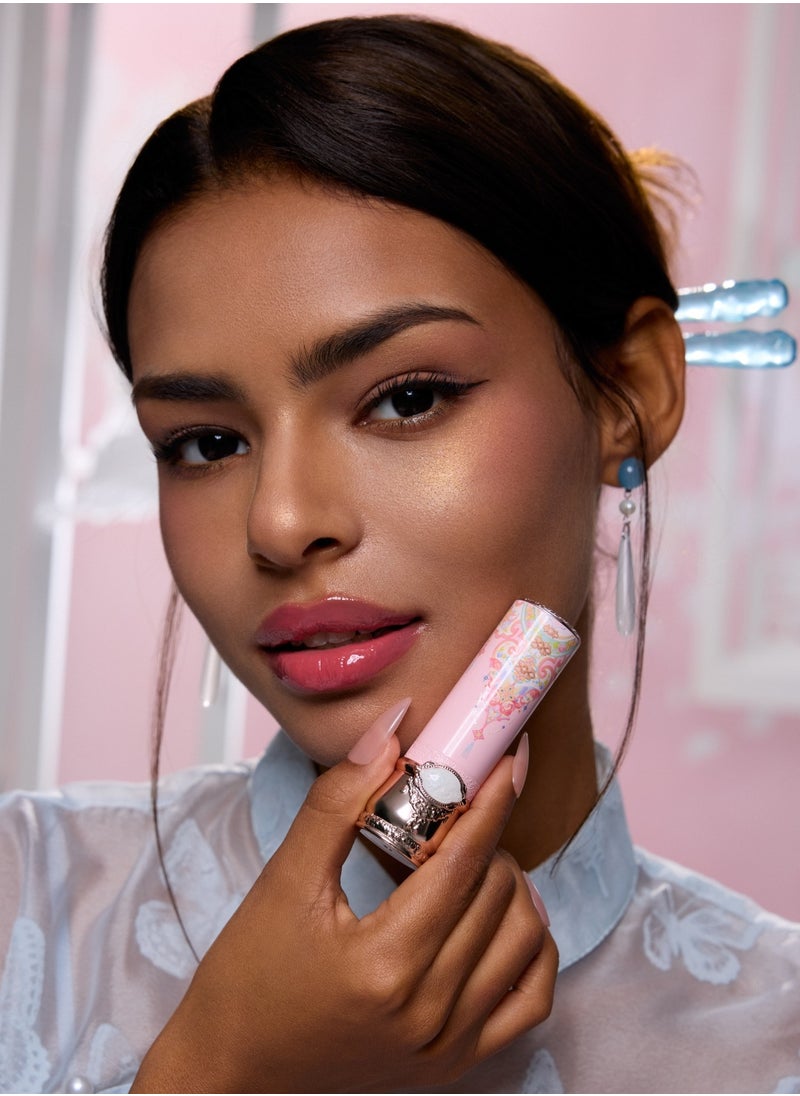 Flower Knows - Butterfly Cloud Collar Collection Glossy Lipstick Non-sticky Highly Pigmented Long-lasting Hydration Shiny Lipgloss - C05 Peach Blossom - Image 1