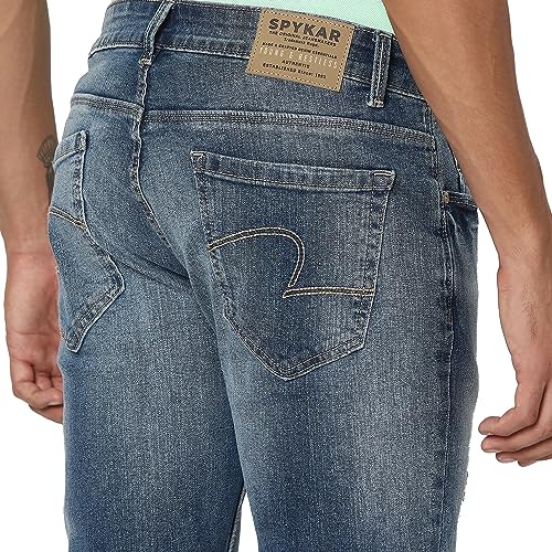 Spykar Men's Rover Regular Fit Mid-Rise Casual Jeans Light Blue - Image 5