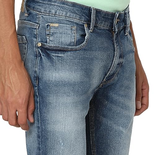 Spykar Men's Rover Regular Fit Mid-Rise Casual Jeans Light Blue - Image 4