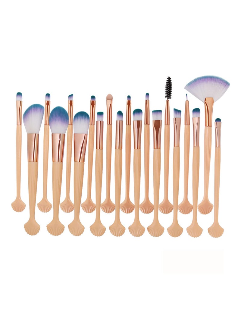 Arabest مجموعة فرش المكياج المكونة من 20 قطعة من كريم الأساس وخافي العيوب وظلال العيون والوجه والشفاه (وردي ذهبي) - Image 1