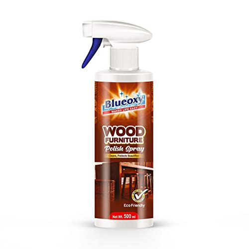 BLUEOXY Wood Polish |Furniture & Laminate| Cleaner| Polish |Cleanse Protects| Beautifies |Shiny Wood Furniture Surfaces| Gloss Finish| Orange Oil Base |Ecological Formulation| 500 ML| RTU Spray |QTY 1 - Image 1