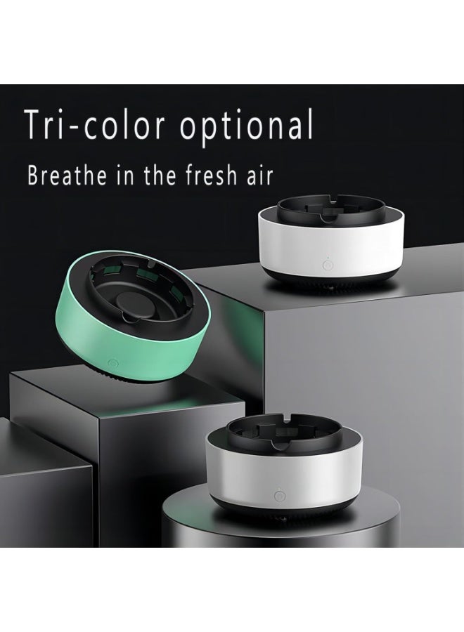 JAJEEK 2-in-1 Smokeless Ashtray with Air Purifier Filter, Multifunction Cigarette Ash Tray for Indoor and Car Use, Odor Reduction Design, Easy Clean, Multi-Colour - Image 2