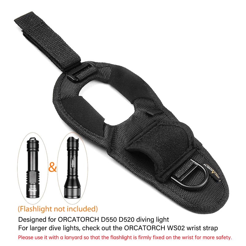 ORCATORCH Diving Flashlight Glove Hands-Free Flashlight Holder Universal Adjustable Wrist Strap Scuba Dive Lights Accessories (Not Included Flashlight) - Image 4