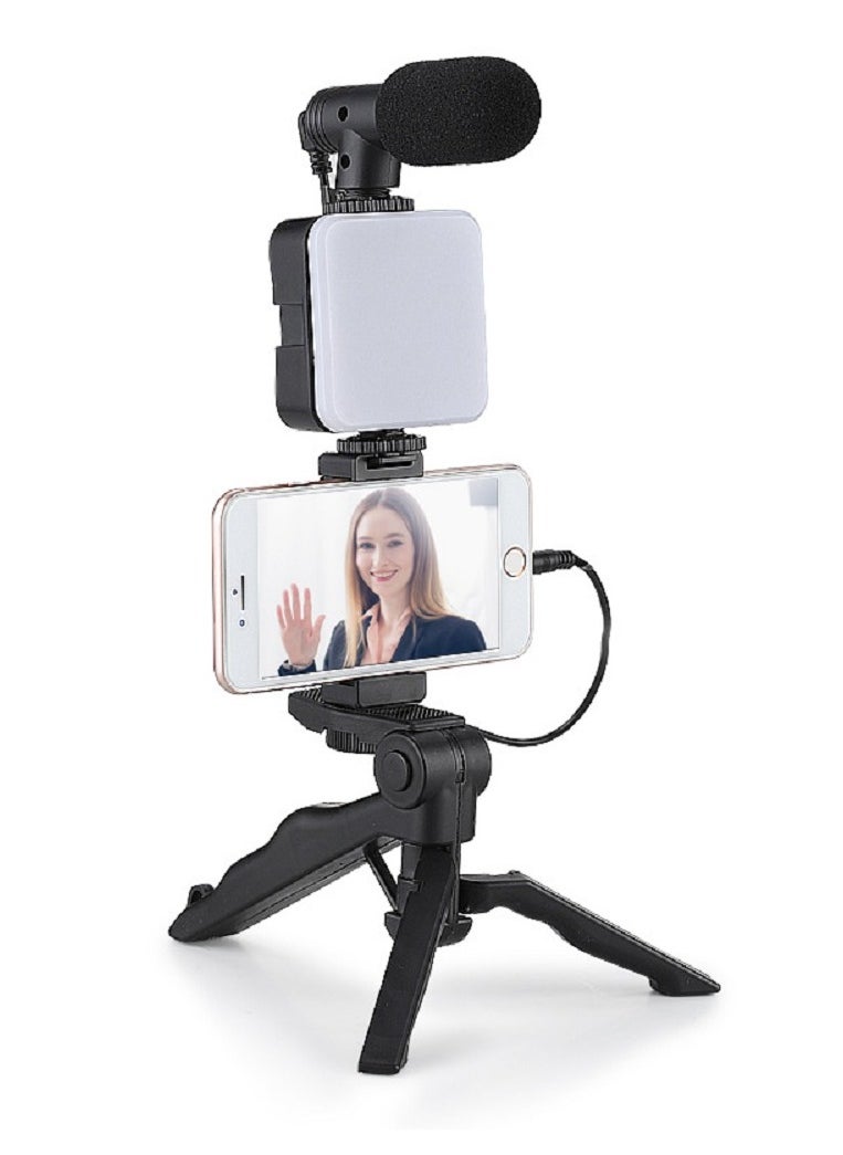 Gerenic - Vlogging Kit for Mobile, YouTube Video Making Accessories Kit & Tripod Stand, Phone Mount Clip, LED Light and Remote Control for Phone Video Recording for Vlogging, Live Streaming, Recording - Image 1