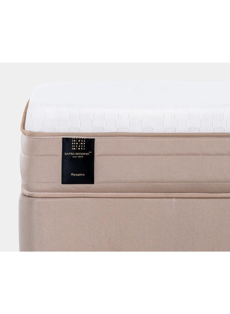 SAPSA BEDDING Respiro Super King Mattress 180x200 Breathable Tight Top with Latex Coir Natural White - Image 1