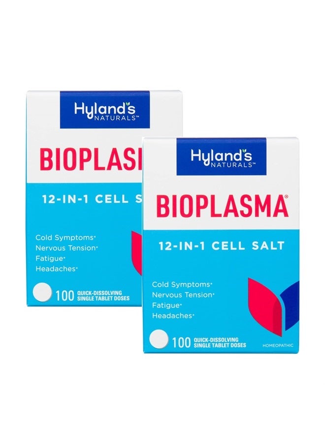 Hyland's Bioplasma Cell Salts Tablets (2 Pack) Naturals, Natural Combination of All 12 Cell Salts (100 Count) 2 Pack  - Image 1