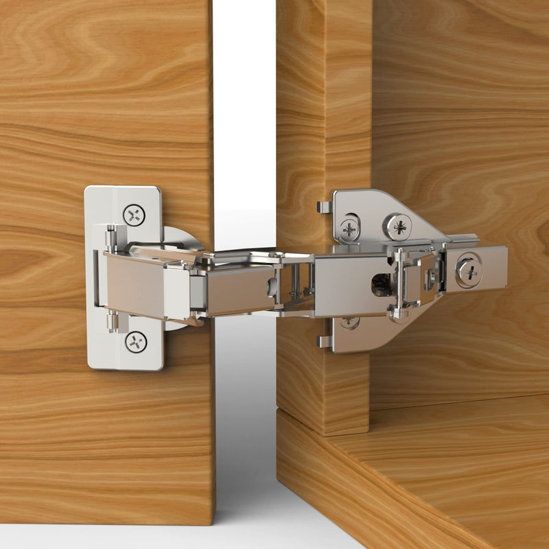 Furniware 2 Pack 1 Pair 165 Degree Lazy Susan Hinges Full Overlay Concealed for Cabinet Cupboard Folded Door Combination with ScrewsRegular