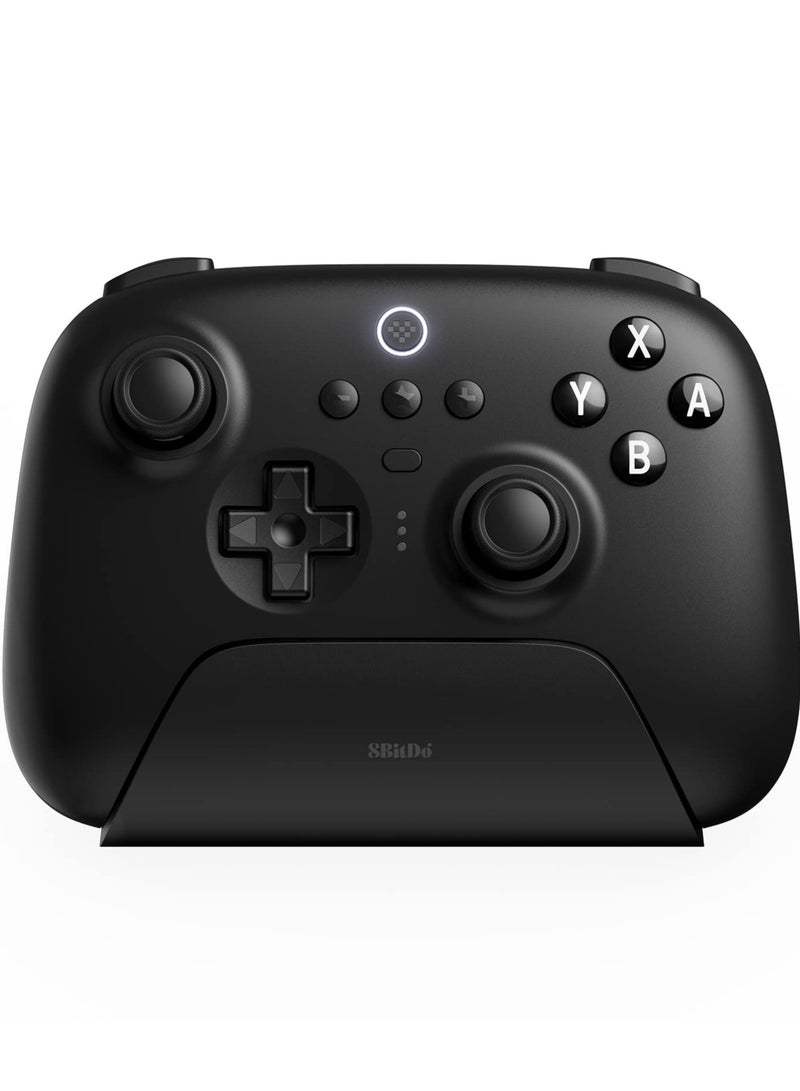 8Bitdo Ultimate Bluetooth Controller with Charging Dock, Wireless Pro Controller with Hall Effect Sensing Joystick, Compatible with Switch, Windows and Steam Deck (Black)  - Image 1