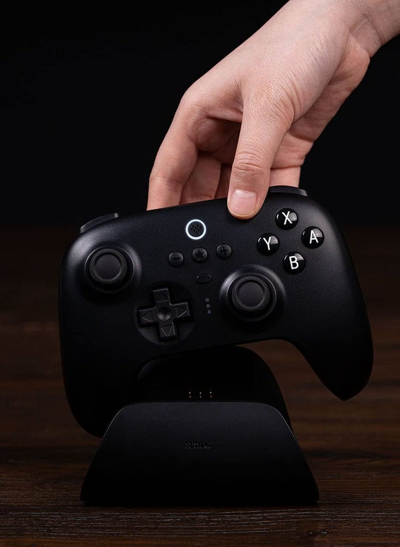 8Bitdo Ultimate Bluetooth Controller with Charging Dock, Wireless Pro Controller with Hall Effect Sensing Joystick, Compatible with Switch, Windows and Steam Deck (Black)  - Image 4