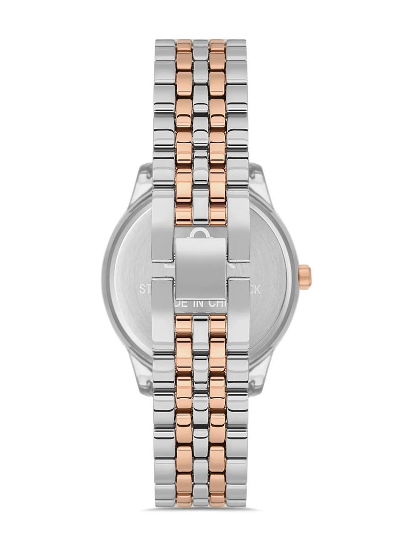 OMAX Omax Women's Gold Luxury Wristwatch, Watches for Women, Stainless Watches, Steel Band, White Round Dial, Waterproof Watch, 1 Year Warranty - Image 3