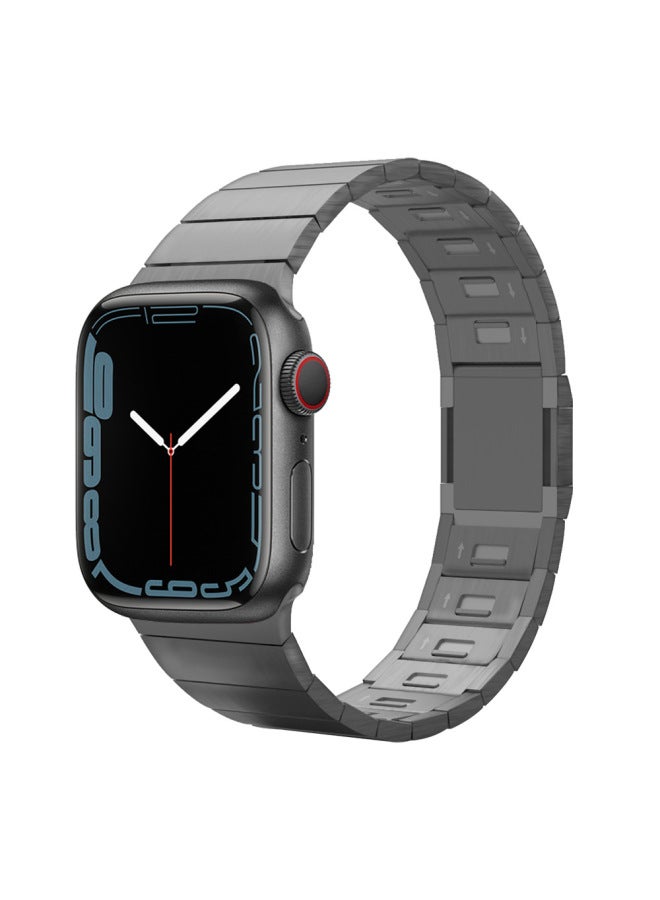Neutral Suitable For New Apple Slide Magnetic Buckle Strap Apple Watch Ultra Stainless Steel Metal Hand Buckle Strap - Image 1