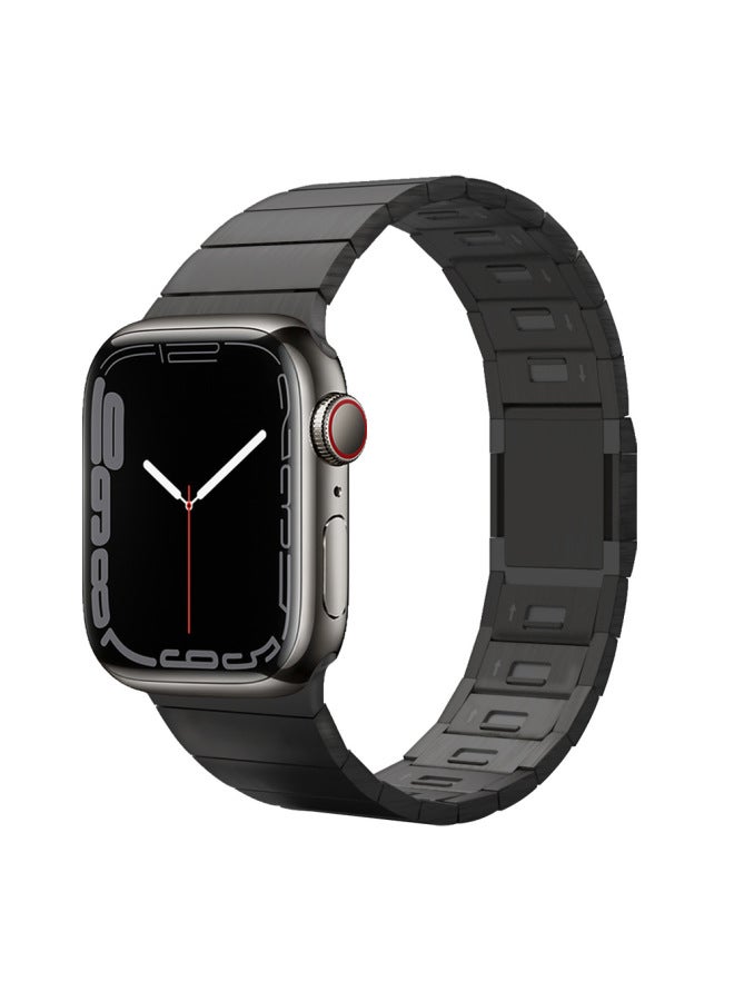 Neutral Suitable For New Apple Slide Magnetic Buckle Strap Apple Watch Ultra Stainless Steel Metal Hand Buckle Strap - Image 5