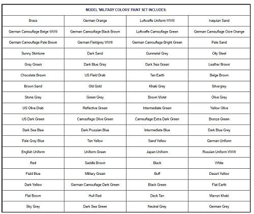 Vallejo فاليجو - مجموعة فرشاة الطلاء الأكريليكي العسكرية | مجموعة فرشاة الطلاء الأكريليكي الفاخرة | دقة تاريخية وتنوع الألوان | صندوق تخزين محمول للهوايات | 72 زجاجة × 17 مل. (0.57 أونصة سائلة) و 3 فرش متضمنة - Image 2