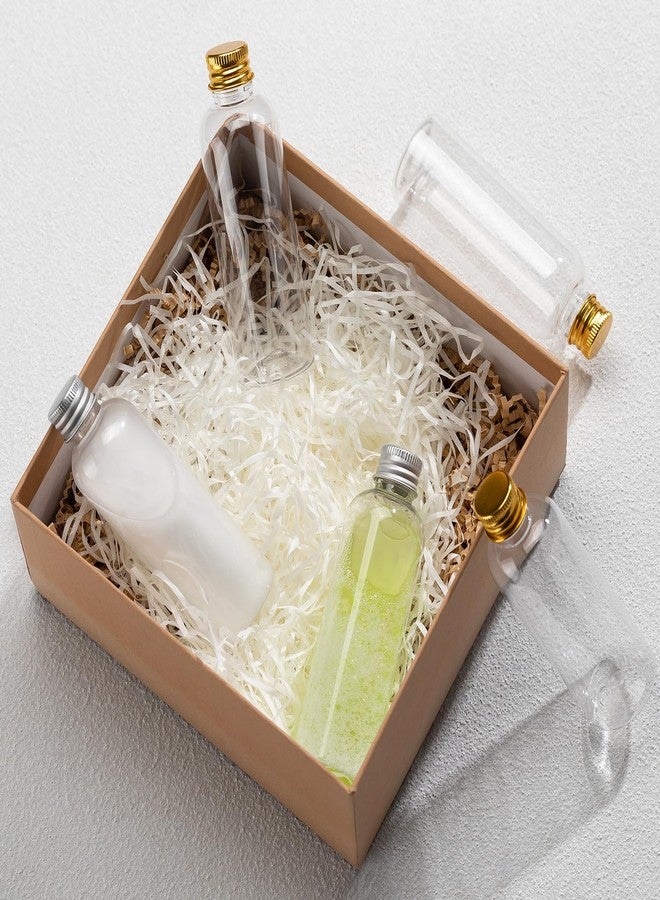تيكسون زجاجات تيكسون البلاستيكية بحجم السفر 3.4 أونصة، زجاجة غسول الفم، عبوات قابلة لإعادة التعبئة لمستحضرات التجميل مع غطاء ذهبي لولبي لمستلزمات السفر الأساسية (100 مل، شفاف) - Image 2