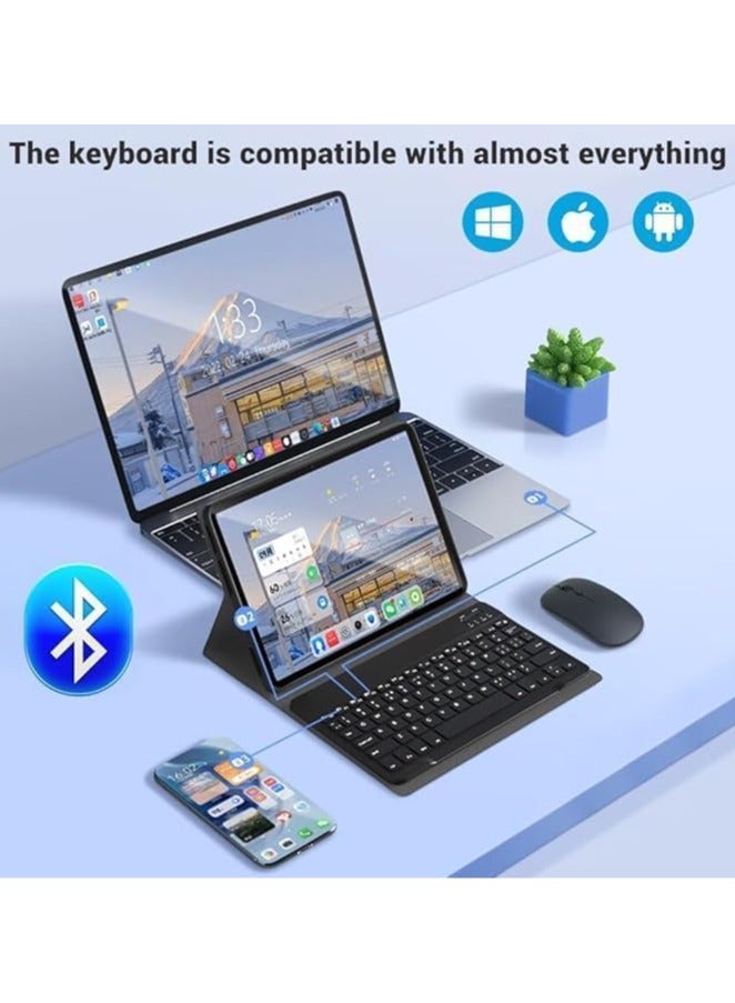 general Arabic and English Keyboard Case for iPad Air 13 inch 2024 (Model:A2903;A2904),With Pen Holder and Mouse,Bluetooth Detachable Keyboard Case - Image 2