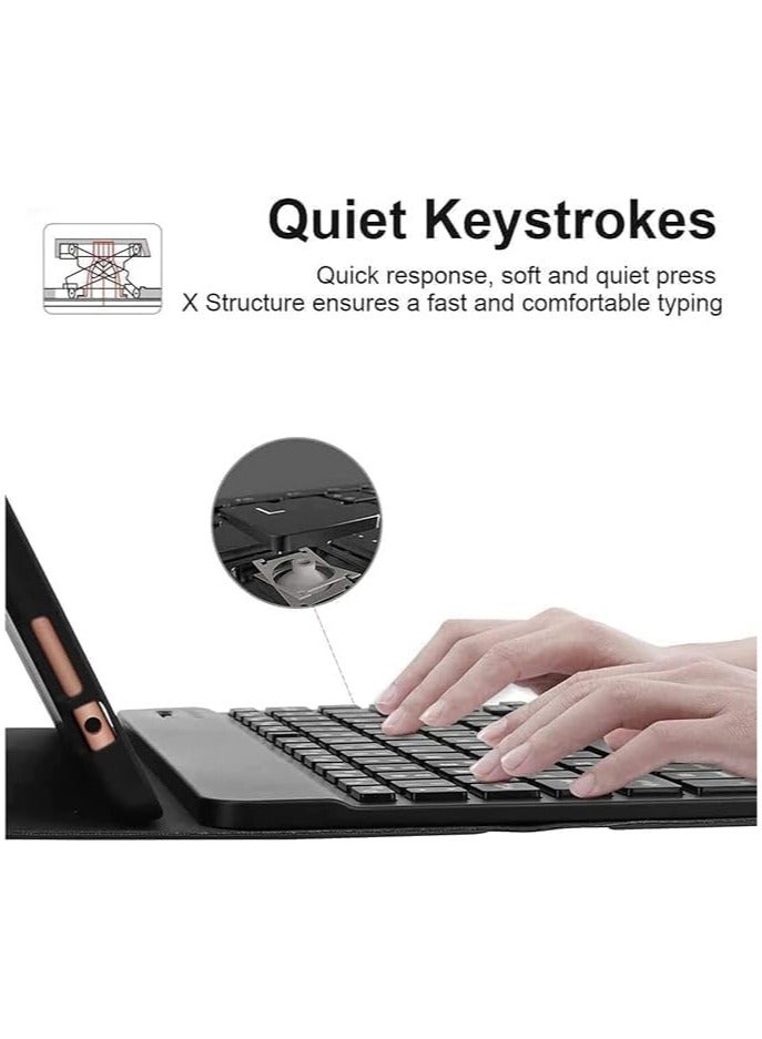 general Arabic and English Keyboard Case for iPad Air 13 inch 2024 (Model:A2903;A2904),With Pen Holder and Mouse,Bluetooth Detachable Keyboard Case - Image 3