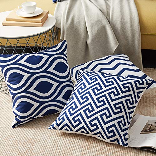 AEROHAVEN Satin 150TC Cushion Covers , 16x16 Inch, 40x40 cm, Blue , Set of 6 Piece - Image 2