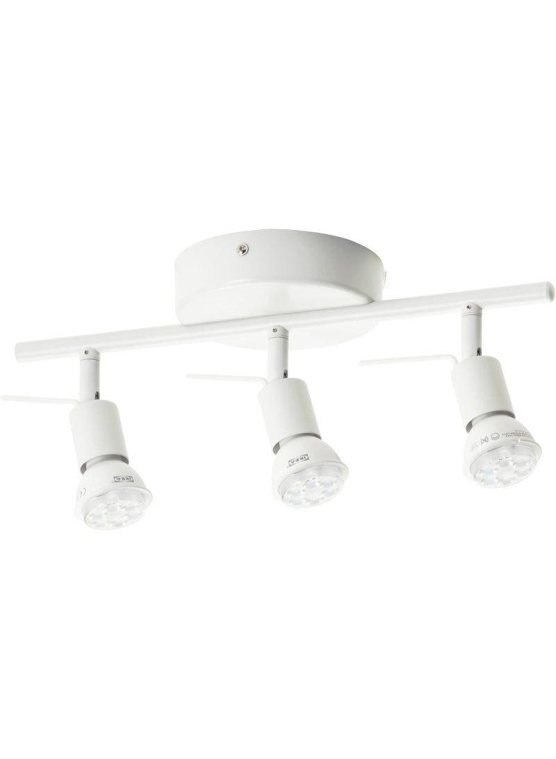 Ceiling Light with 3 Steel Spotlights 36 x 13 cm White (Bulbs Required) - Image 1