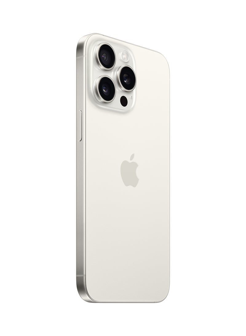 ابل  Refurbished - iPhone 15 Pro Max 512GB White Titanium 5G With FaceTime - USA Version (e-SIM only) - Image 3