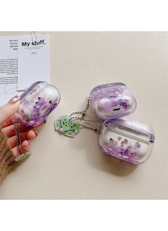 Generic - Alien Three-eyed Baby For Apple AirPods Pro2 Bluetooth Wireless Earphone Set 1/2/3 Generation Quicksand Hard-Color:Quicksand Alien Three Eyes + Pendant-Applicable Model:Airpods 4th Generation - Image 1