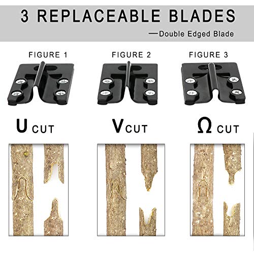 ZALALOVA Garden Grafting Tool Kits, ZALALOVA 2 in 1 Pruning Tools Including Grafting Knife Replacement Blades Grafting Tapes Rubber Bands and Labels for Plant Branch Vine Fruit Tree Cutting - Image 3