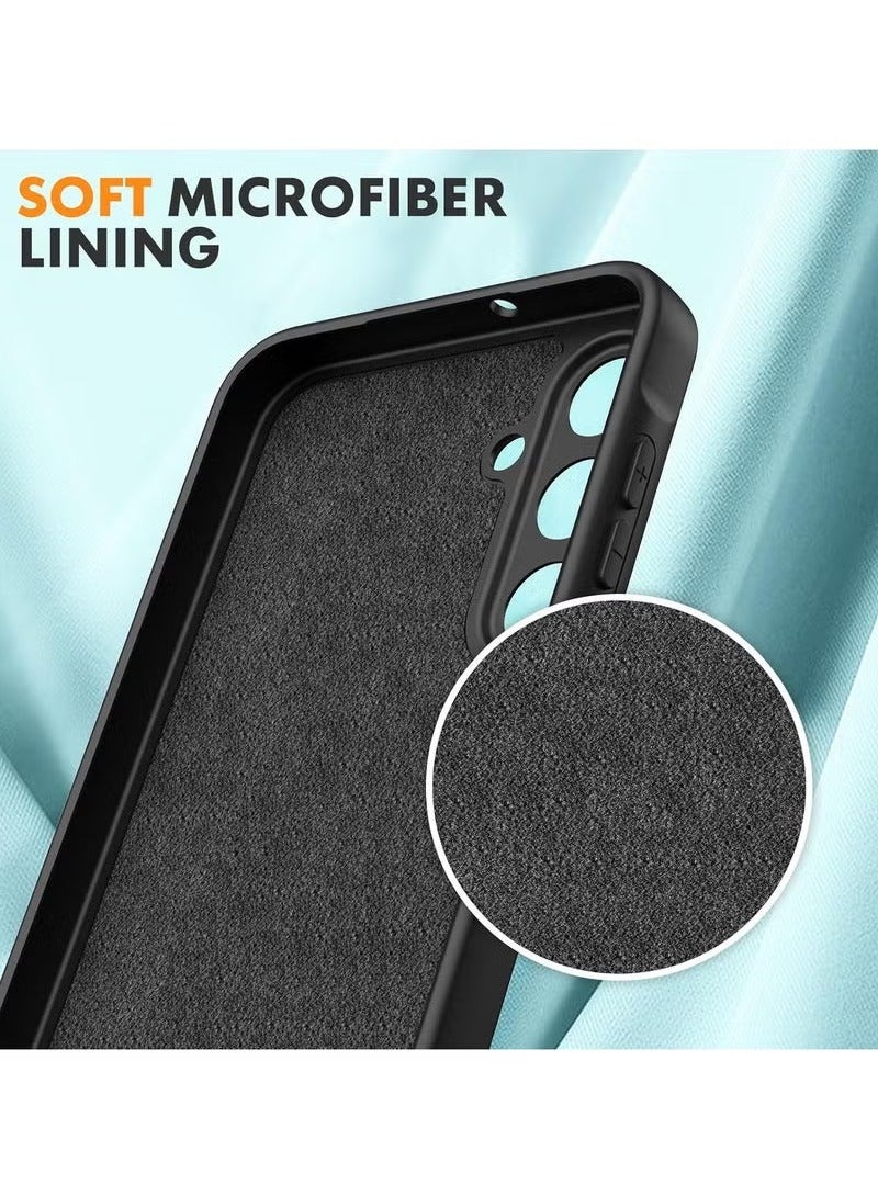TIGER Case for Samsung Galaxy A16 4G/5G – Soft TPU Liquid Silicone Shockproof Rubber Gel Case, 2-Pack Tempered Glass Screen Protectors, Black, Durable, Anti-Slip, Scratch Resistant, Full Protection for Samsung A16 6.5-Inch - Image 4