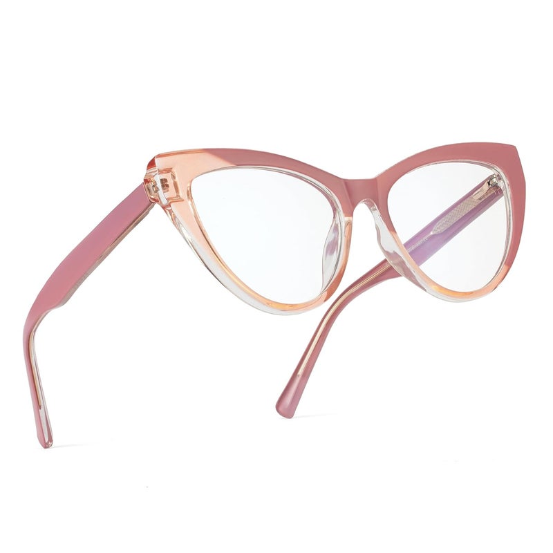 PERKEY Store Cateye Black Eye Glasses for Women | Blue Light Blocking | Computer Glasses | TR90 Metal Frame - Image 3
