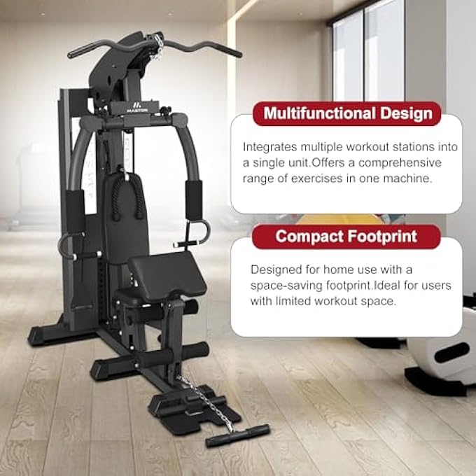 rayihni Multifunction Steel Home Gym Station 150Lb Weight Stack Machine Mst-Mc800 - Image 2