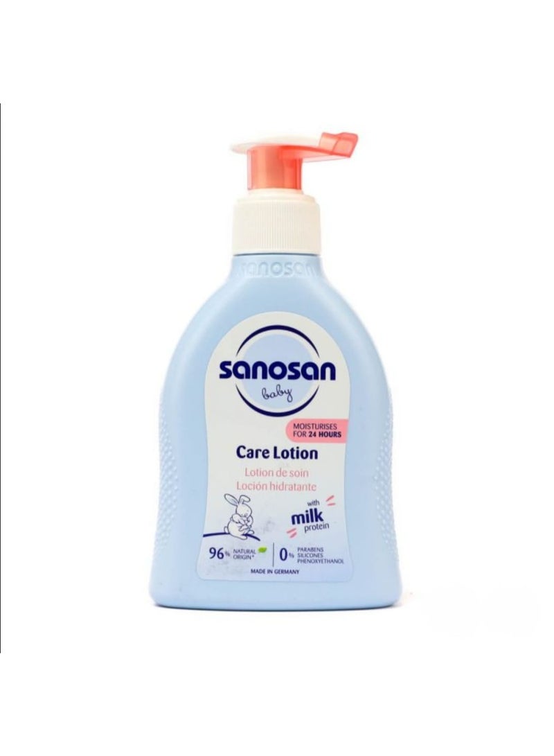 sanosan Two bottles of Sanosan Baby Care Lotion – with natural milk protein and 24-hour hydration (2 x 200ml) - Image 2