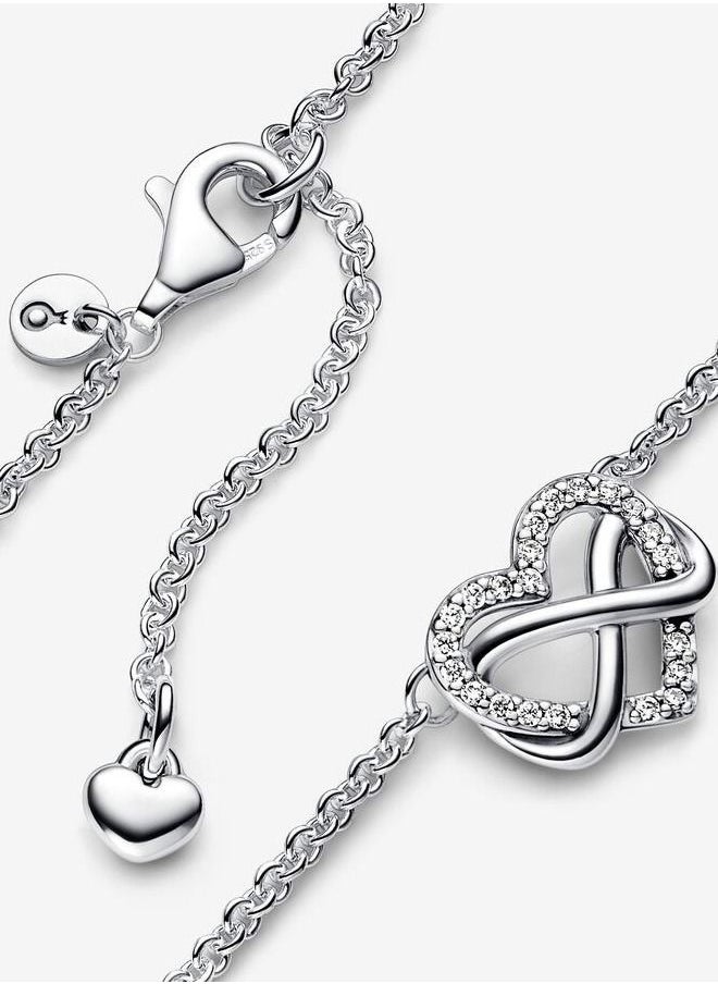 EVEREEN Sparkling Infinity Heart Collier Necklace for Women 392666C01-50  - Image 3