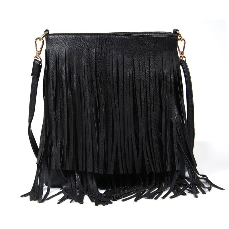 Lanpet Women Fringe Tassel Cross Body Bag Leisure Shoulder Bag - Image 2