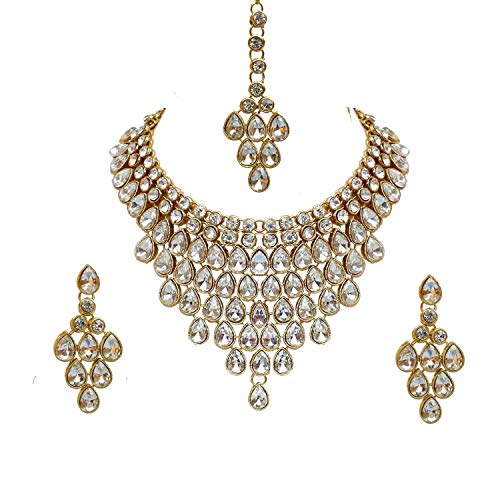 YouBella Jewellery Sets for Women Gold Plated Wedding Bridal Necklace Jewellery Set with Earrings for Girls/Women - Image 1