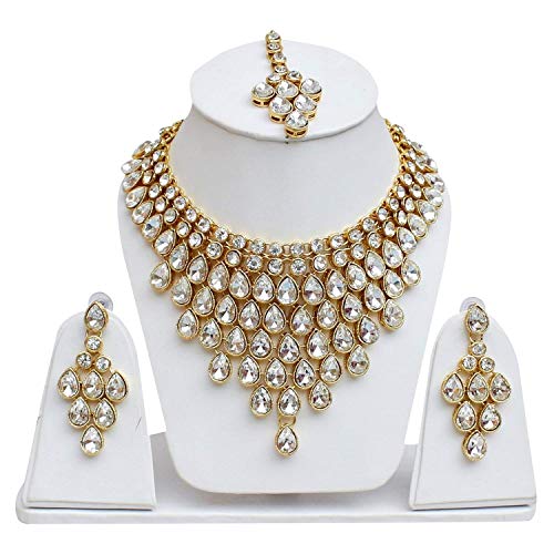 YouBella Jewellery Sets for Women Gold Plated Wedding Bridal Necklace Jewellery Set with Earrings for Girls/Women - Image 2