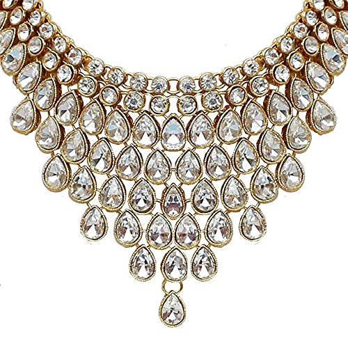 YouBella Jewellery Sets for Women Gold Plated Wedding Bridal Necklace Jewellery Set with Earrings for Girls/Women - Image 5